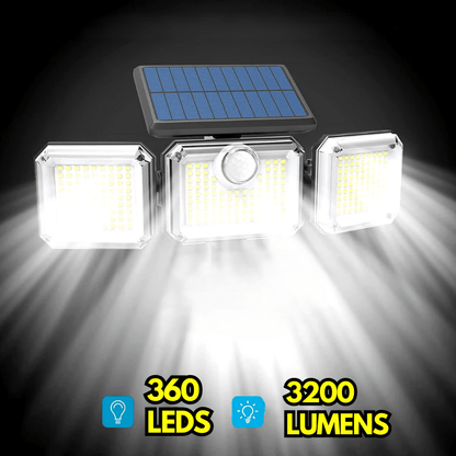 💡 ESPACIOS CON ILUMINACIÓN DE CALIDAD - LÁMPARAS SOLARES DE 3 CABEZAS 🌞