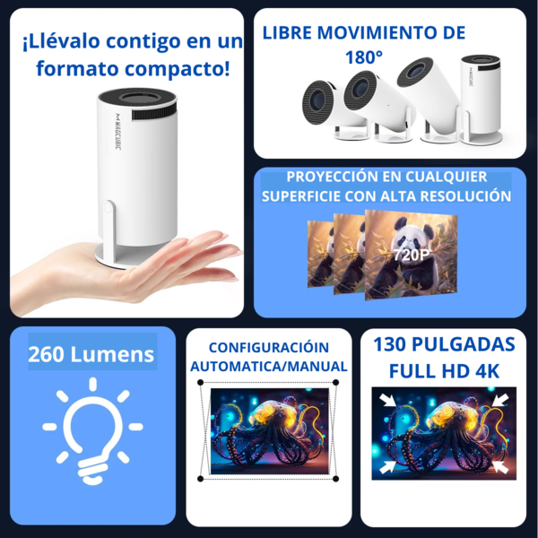 PROYECTOR 4k Ultra HD - Peliculas y Series en Alta Definición