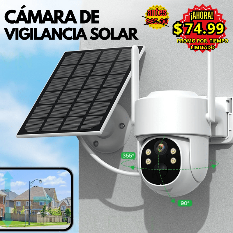 🔒 CÁMARA DE VIGILANCIA CON RECARGA SOLAR - SEGURIDAD Y TRANQUILIDAD PARA TU HOGAR 🌞✨